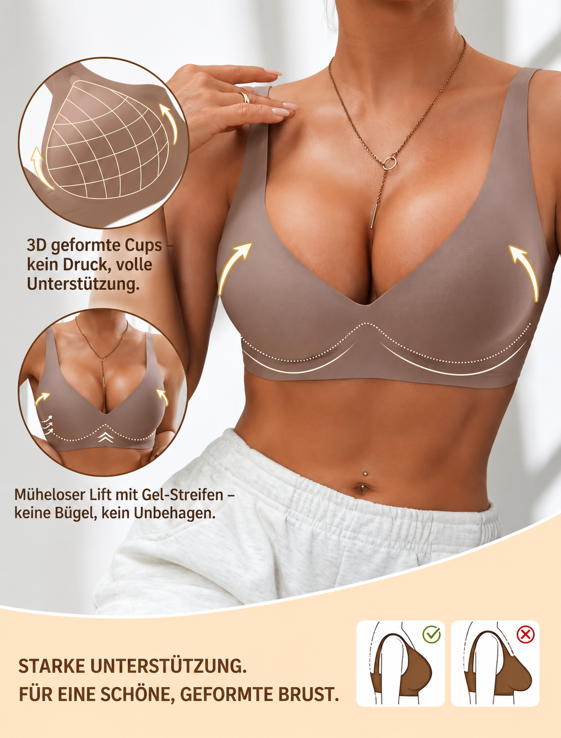 Der Bügellose Gel-Push-Up BH