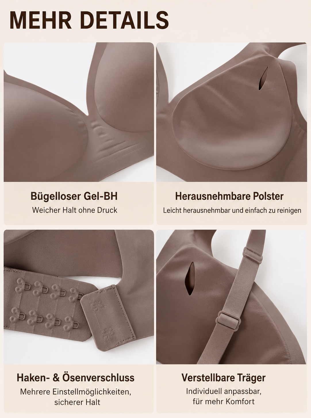 Der Bügellose Gel-Push-Up BH